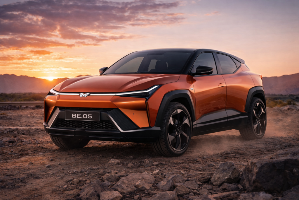 Mahindra BE.05 electric SUV futuristic design EV India