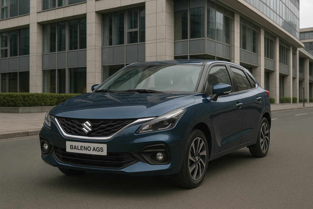 Maruti Baleno AGS का सिटी रोड पर एक्सटीरियर डिज़ाइन