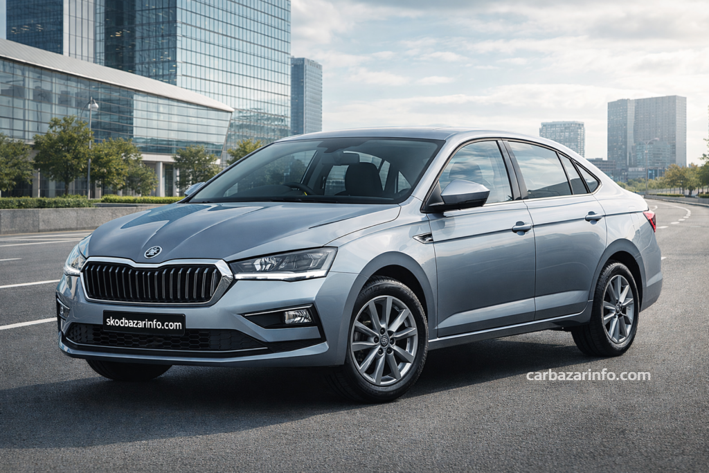 Skoda Slavia 1.5 TSI rear three quarter view image