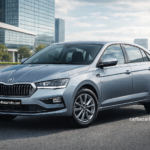 Skoda Slavia 1.5 TSI rear three quarter view image