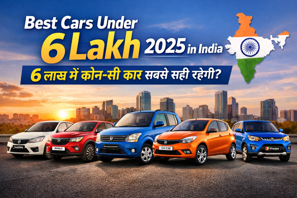 Best cars under 6 lakh 2025 in India with Alto K10, S-Presso, Kwid, Wagon R and Tiago